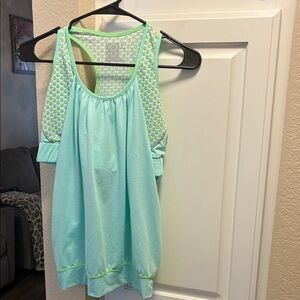 3 for $15 🦋🦋 Lucky in Love Seafoam green and neon yellow tennis tank top